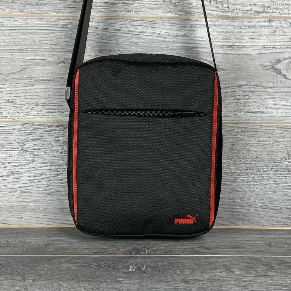 

Мужская сумка через плечо барсетка Puma, Черная с красным, Черный
