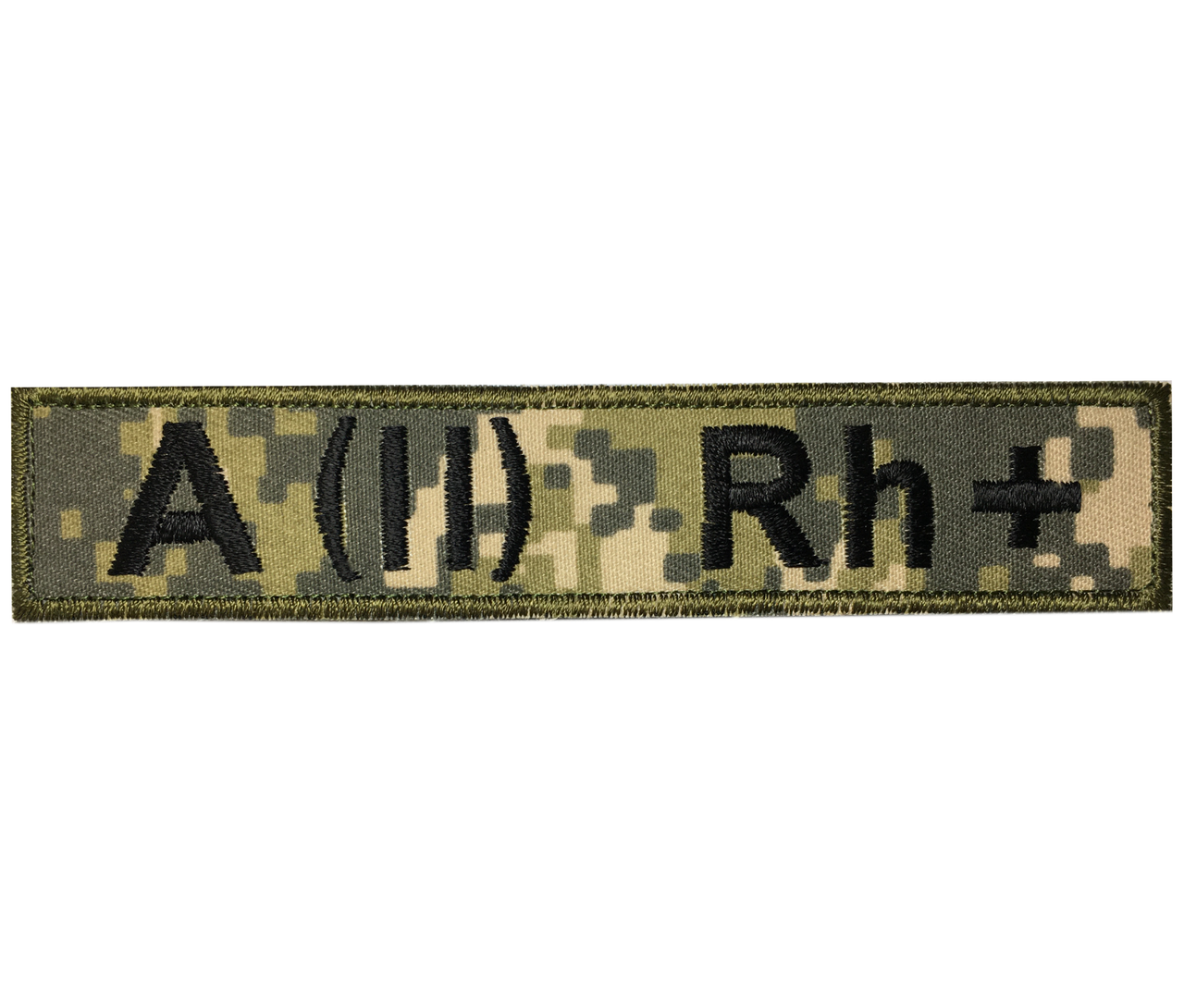

Планка Группа крови "A(II) Rh +" 2,5х12,5 см Пиксель на липучке