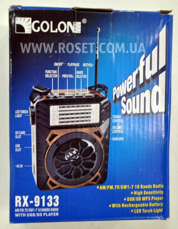 

Проигрыватель переносной - Golon RX-9133 MP3 USB SD FM FlashLight