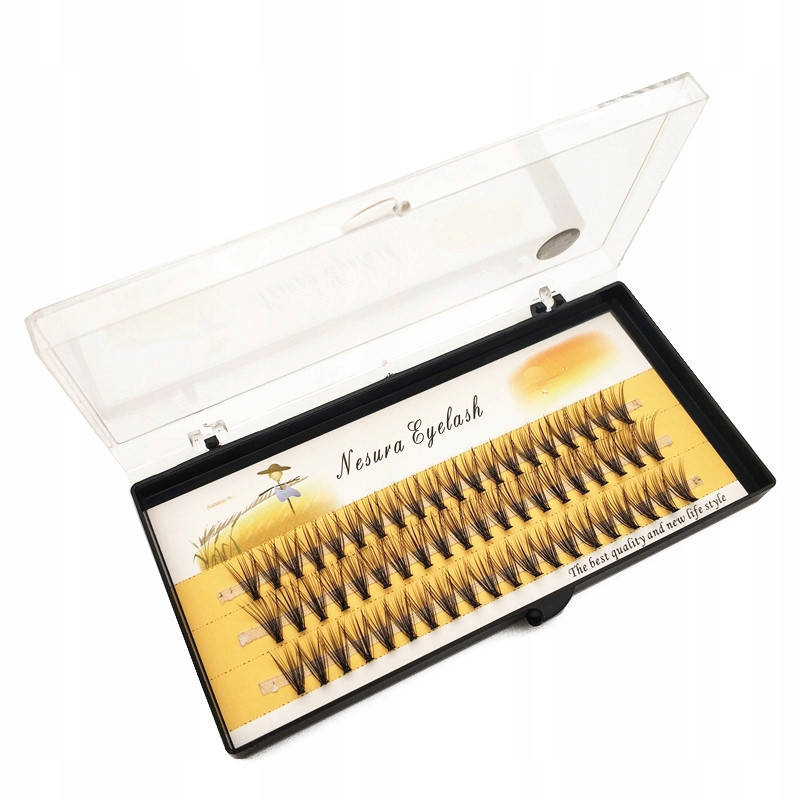 

Ресницы пучки Nesura 20D изгиб С - 8 mm, Черный
