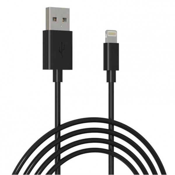 

Кабель Grand-X USB-Lightning, 1м, Cu, 2,1A, Black (PL01B), Черный
