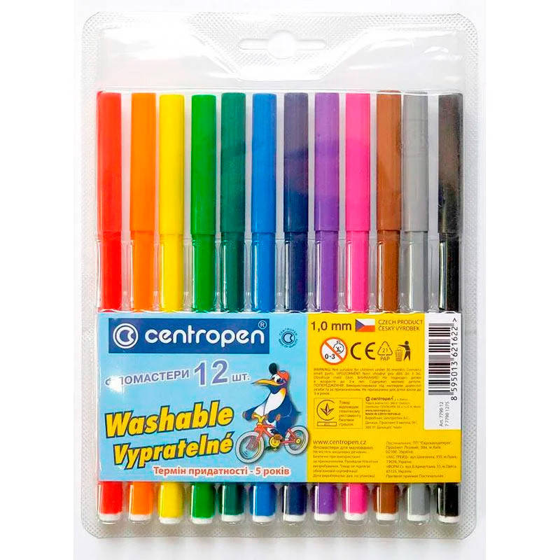 

Фломастеры "Centropen" 12 цветов №7790/12ТП, Разные цвета