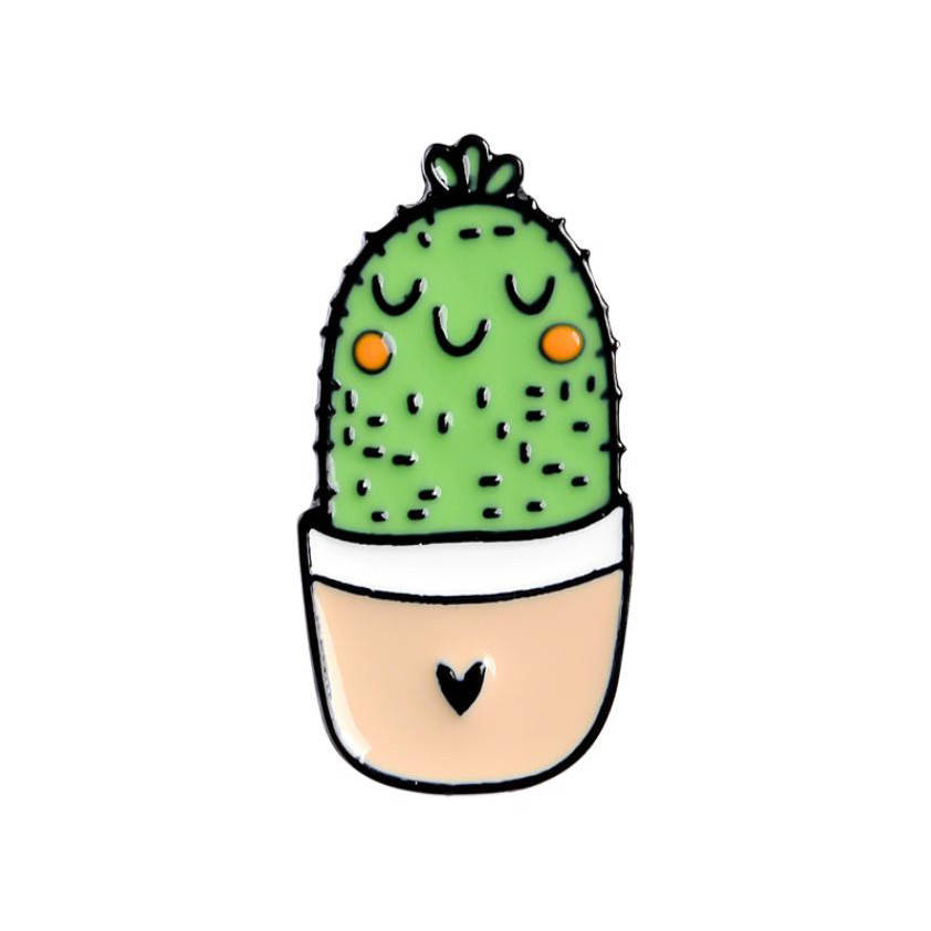 

"Кактус улыбается" значок (пин) металлический