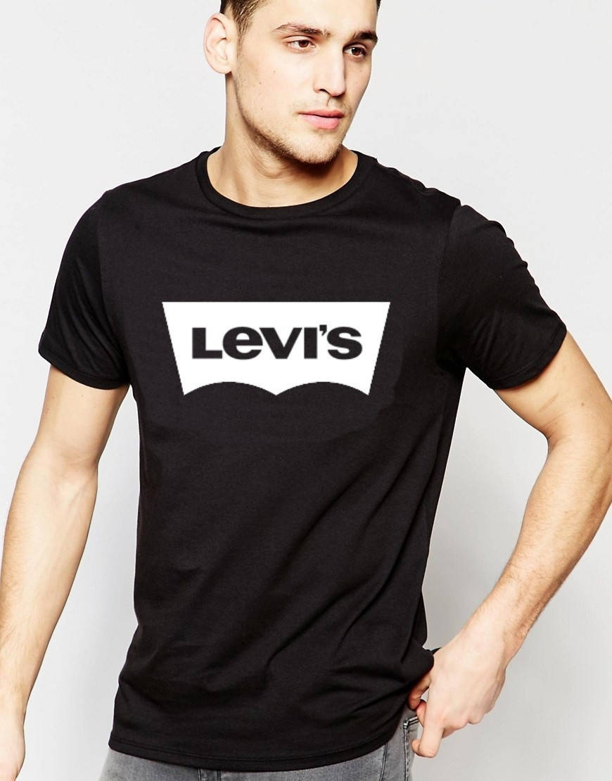 

Футболка мужская Levis чёрная Спортивная трикотажная футболка Левис, с принтом Ливайс мягкая хлопковая Левайс