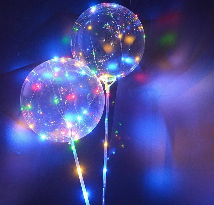 

Шарики воздушные с подсветкой ROUND BOBO-BALLOONS, одобренно, Прозрачный