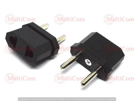 

02-04-004. Переходник сетевой под американскую вилку, плоский, черный