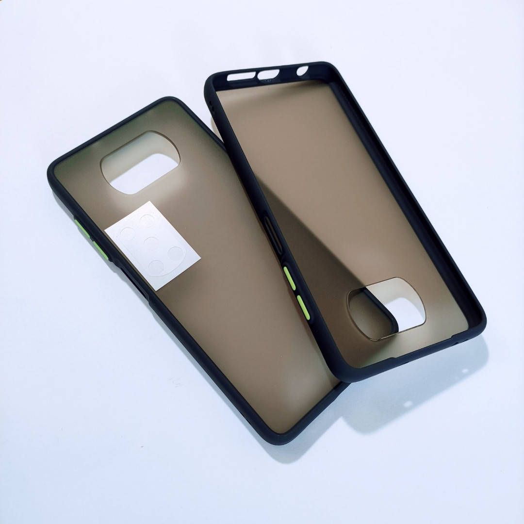 

Противоударный чехол LikGus + пленка для камеры Poco X3 NFC / Pro СИНИЙ