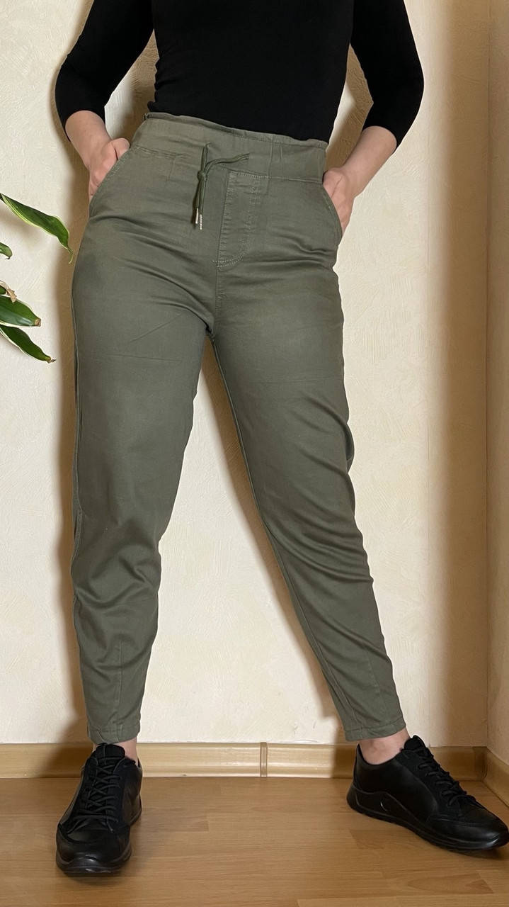 

Коттоновые женские брюки большие размеры 46-52