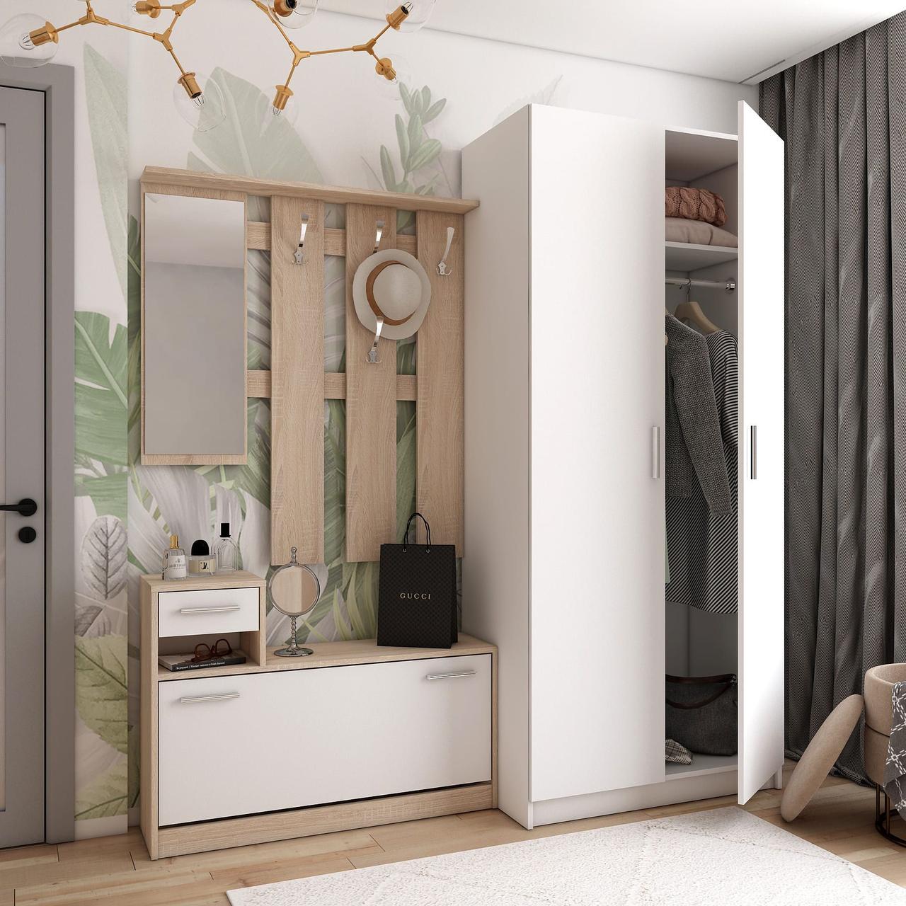 Передпокій Doros Alice та шафа Promo 2 ДСП Білий/Дуб Сонома (42005078) 7