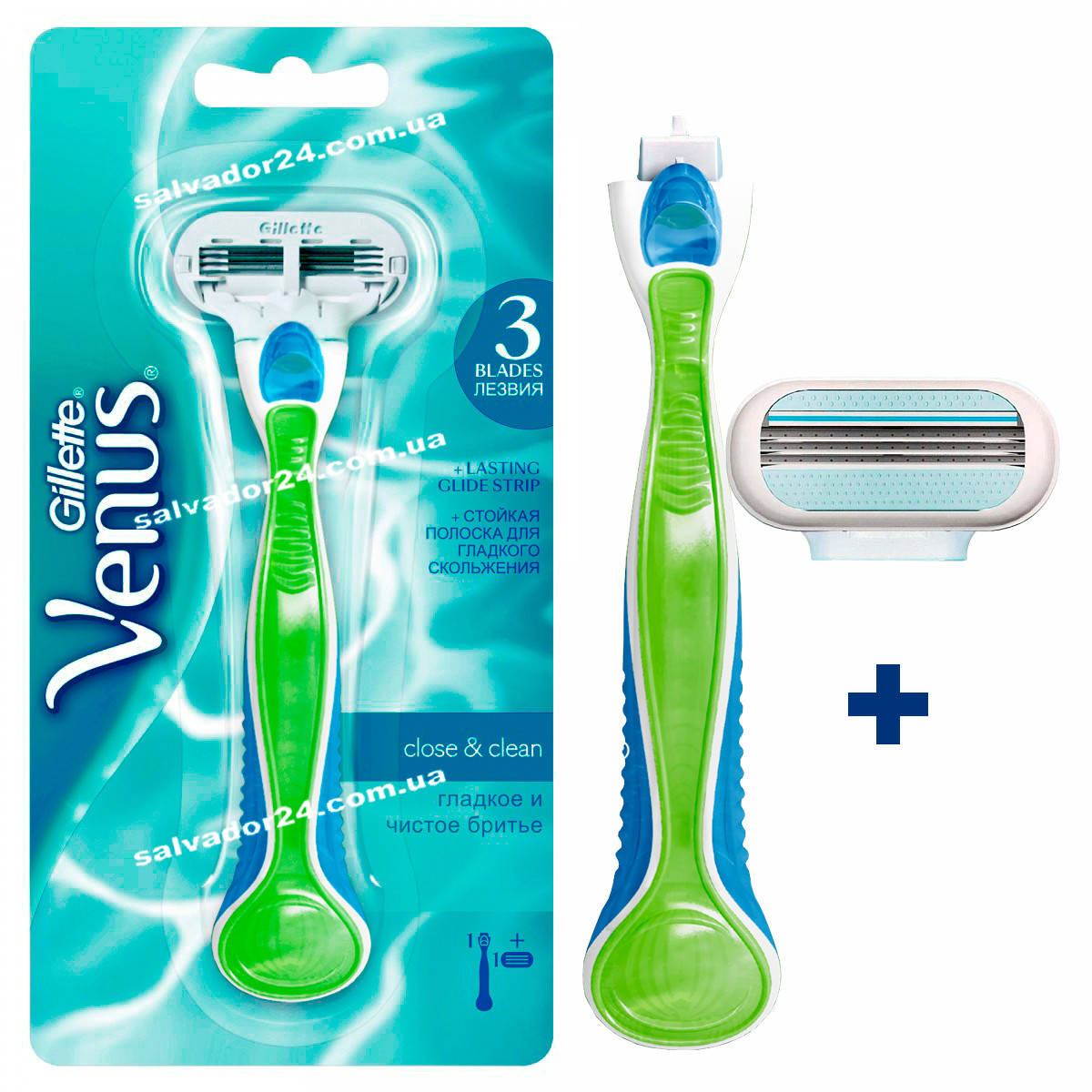 

Женский станок для бритья Gillette Venus с кассетой для бритья