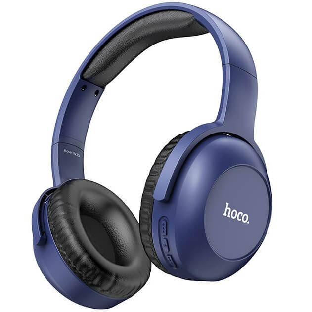 

Беспроводные накладные полноразмерные Bluetooth с микрофоном Hoco W33 |BT5.0, AUX, Type-C, 15H| Синие, Синий