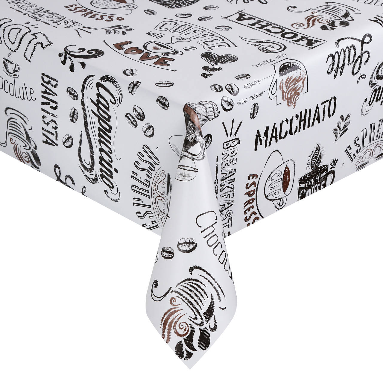 

Клеёнка на Стол метражом Рулонная Кухонная на Флизелиновой Основе Dekorama Турция ширина 140 см, Белый