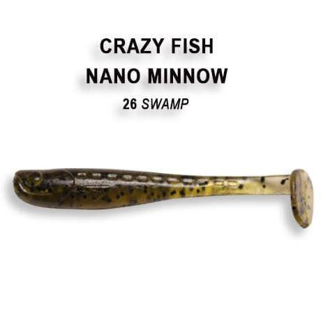 

Съедобный силикон Crazy Fish Nano minnow 1.6" 6-40-26-6 кальмар
