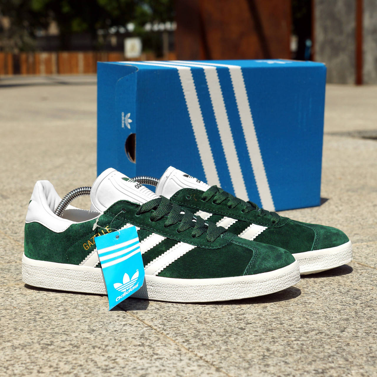 

Мужские кроссовки Adidas Gazelle хаки зеленые, Зелёный