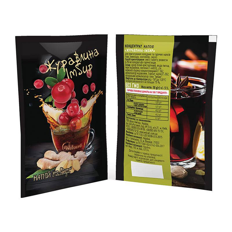 

Концентрат напитка "Клюква Имбирь", 50г (20)