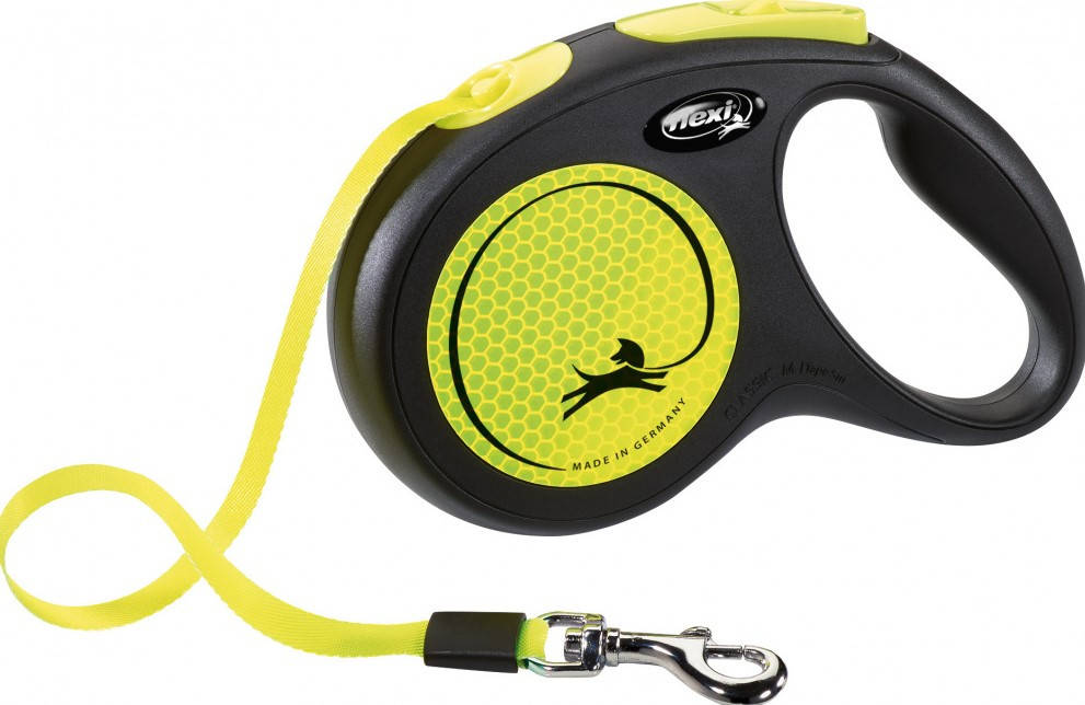 

Flexi Neon M поводок-рулетка (5м, до 25кг ) со светоотражающими сторонами и неоновой лентой