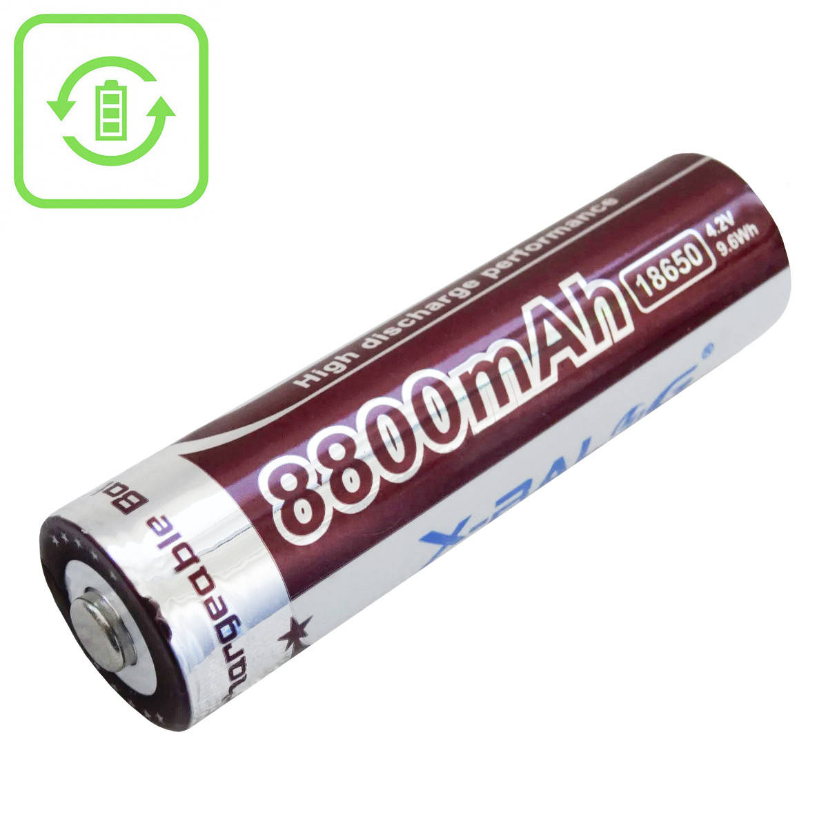 

Акумулятор 18650 X-Balog 18650 8800mAh 4.2V Li-ion літієві акумуляторні батарейки