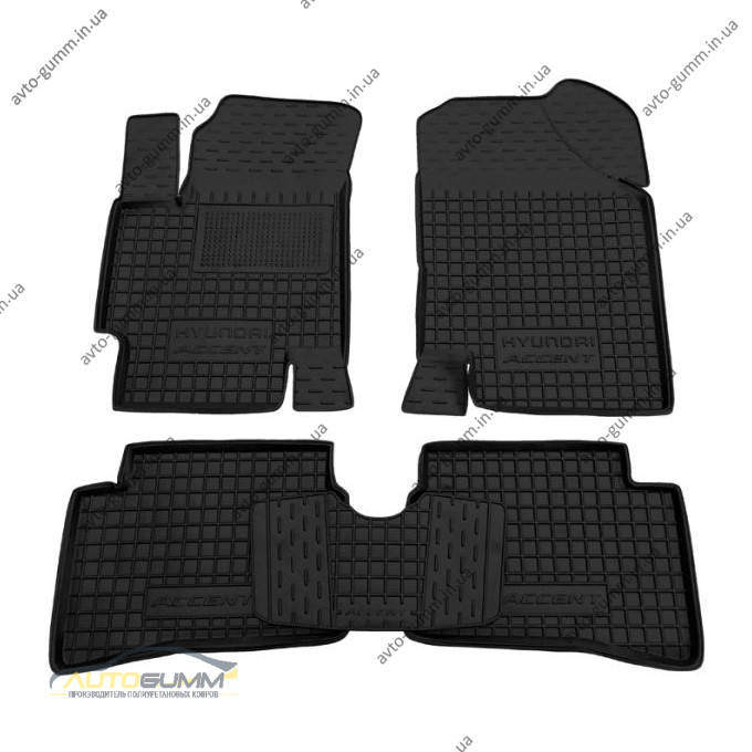 

Автомобильные коврики в салон Hyundai Accent 2006-2010 (Avto-Gumm) полиуретан
