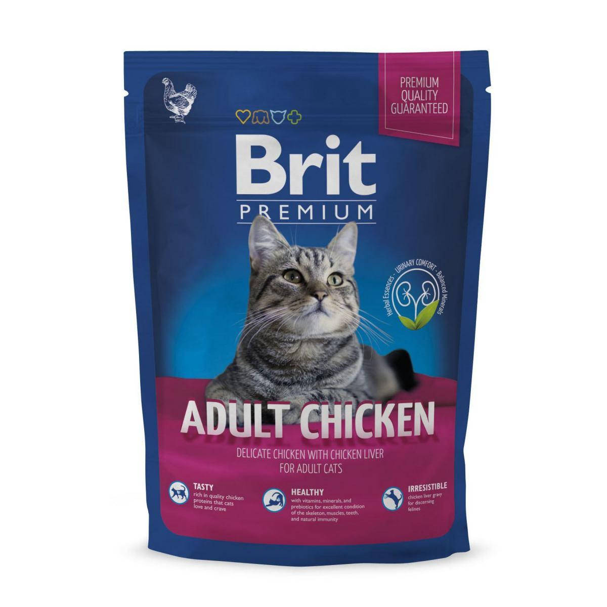 

Brit (Чехия) Корм для кошек Brit Premium Cat Adult Chicken 1,5 кг, с курицей