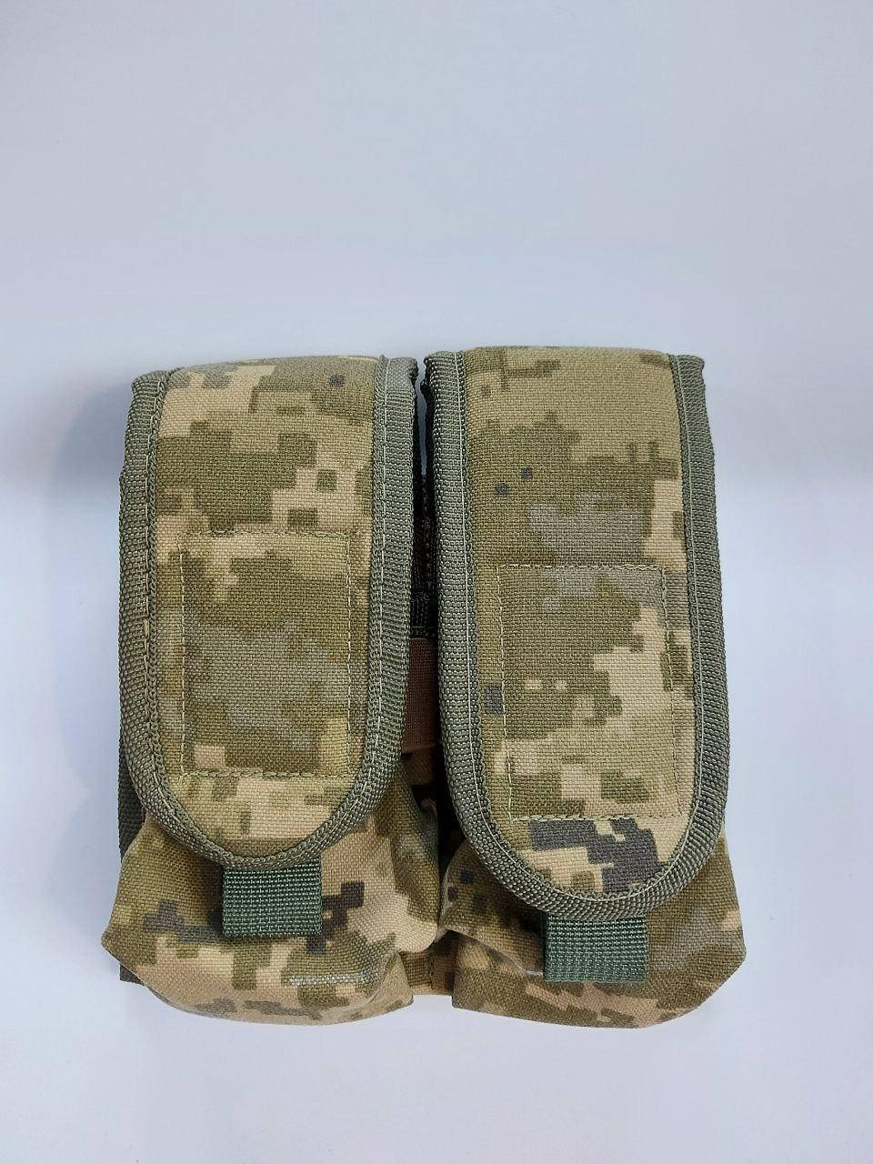 

Двойной подсумок для магазинов АК 7.62/5.45/ AR Cordura 1000D пиксель Военторг