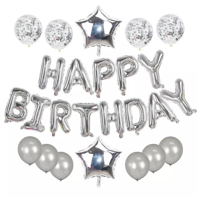 

Набор шаров ( 13 предметов) с гирляндой Happy birthday для фотозоны