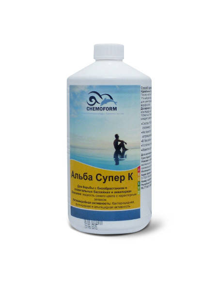 

Альгицид-super к, Chemoform, 1 литр. Средство против водорослей в бассейне