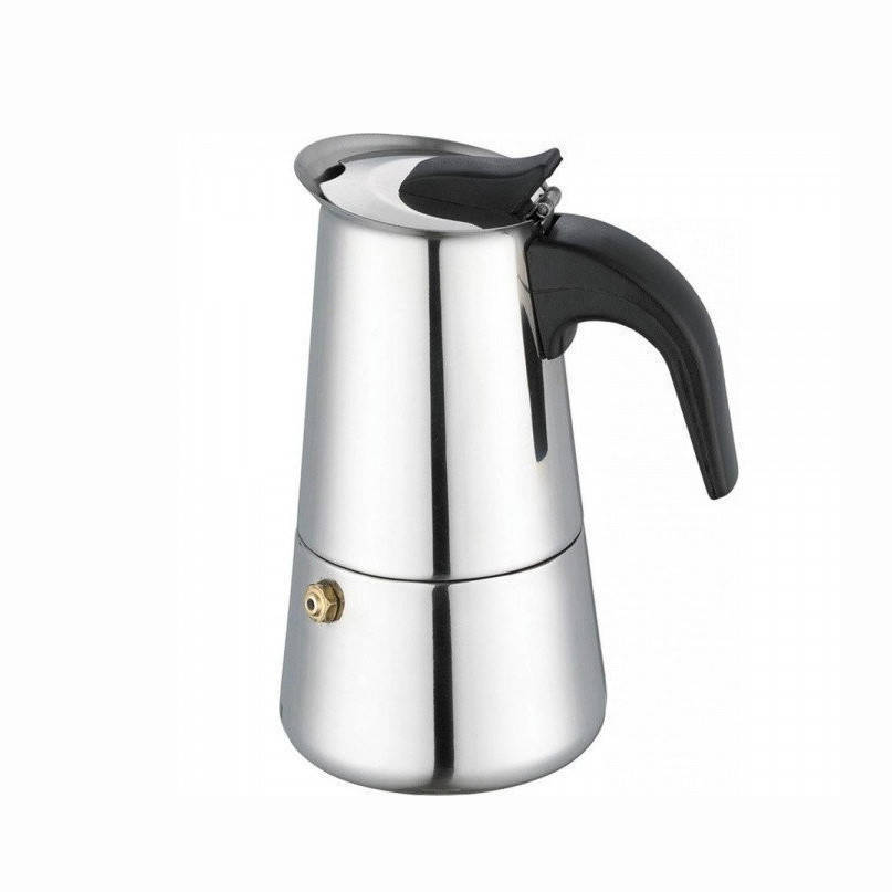 

Гейзерная кофеварка Domotec DT-2804 - 4 чашки, нержавеющая сталь и