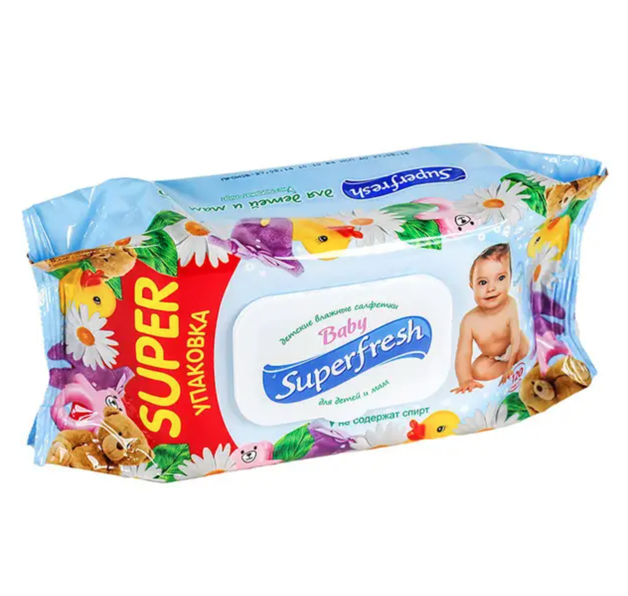 

Салфетки влажные для детей и мам Superfresh 120 шт/уп