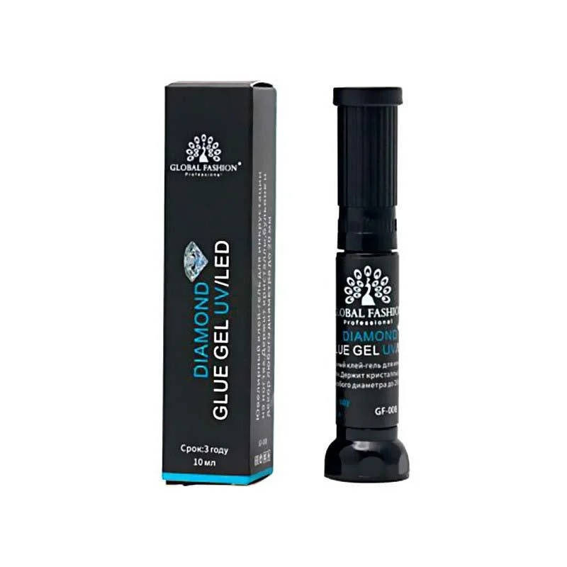 

Global Fashion Diamond Glue Gel - клей-гель для страз и камней, 10 мл, Черный
