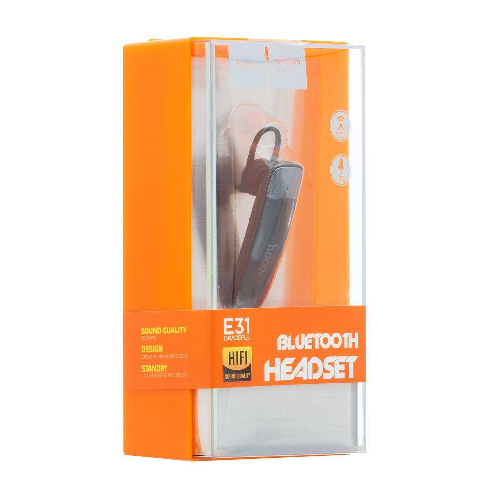 

Беспроводная вакуумная блютуз гарнитура Hoco E31 чёрный, Micro-usb, до 3 часов, блютуз гарнитура Hoco E31, Черный