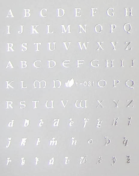 

Водная наклейка для дизайна ногтей (серебро)