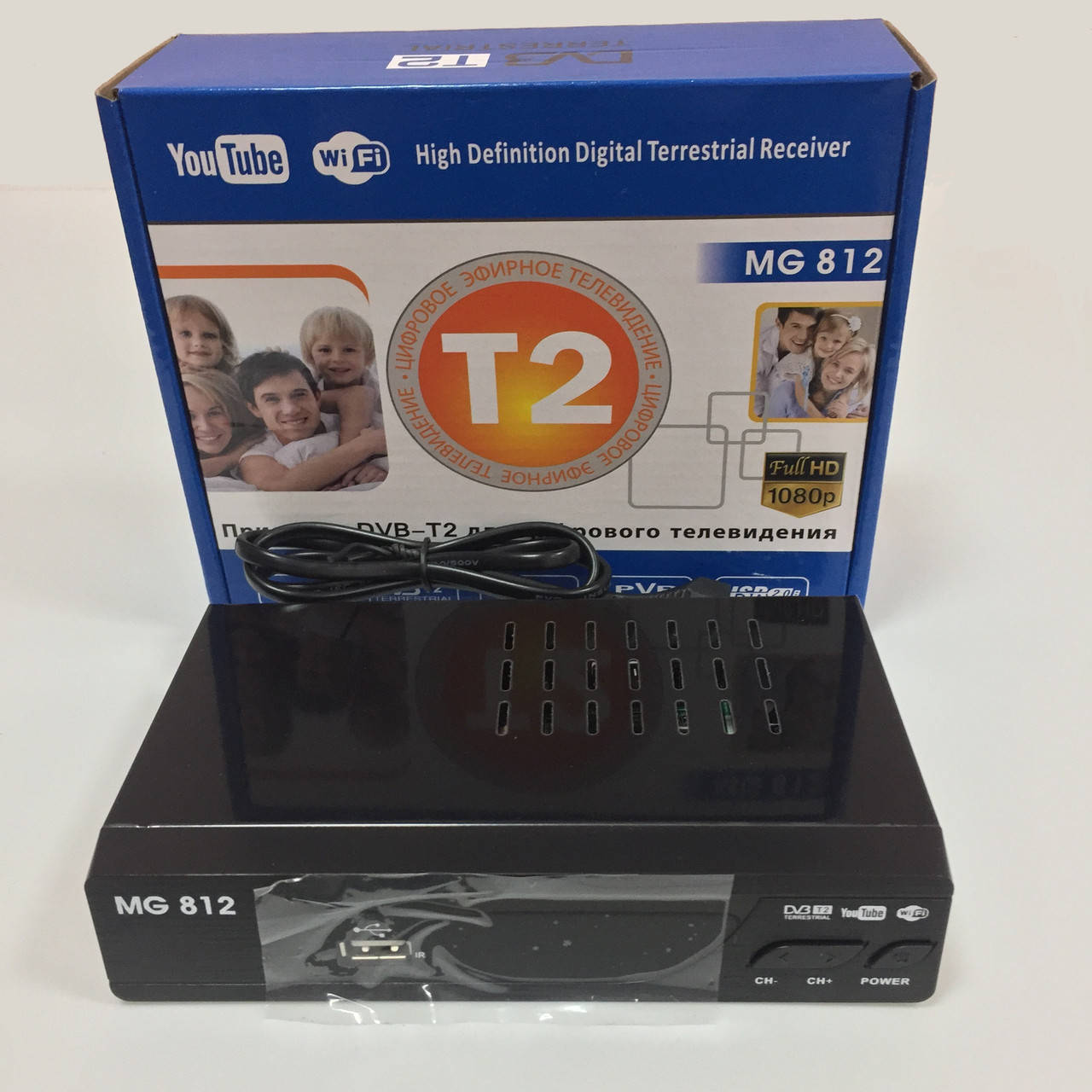

Цифровой ТВ тюнер MEGOGO DVB металлический корпус T2 ресивер с IPTV, USB