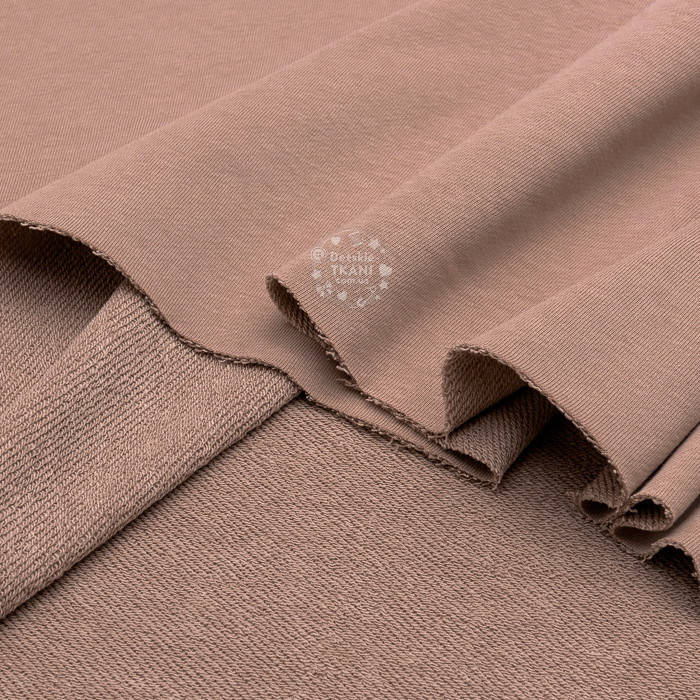 

Футер трёхнитка петля светло-коричневого цвета, Коричневый