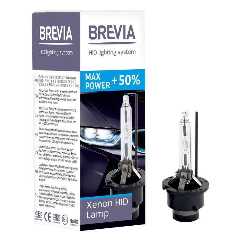 

Ксеноновая лампа BREVIA Max Power +50% D2S 85V 35W 5500K