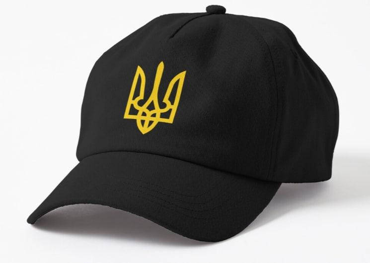 

Кепка Унисекс с патриотическим принтом Классический Герб Украины Трезубец, Черный