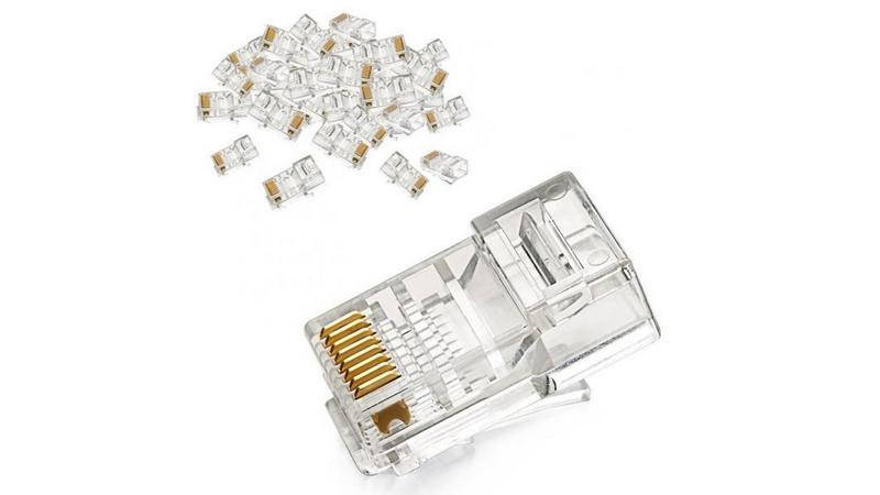 

Разъем RJ45 штекер коннектор обжим 2шт (10039)