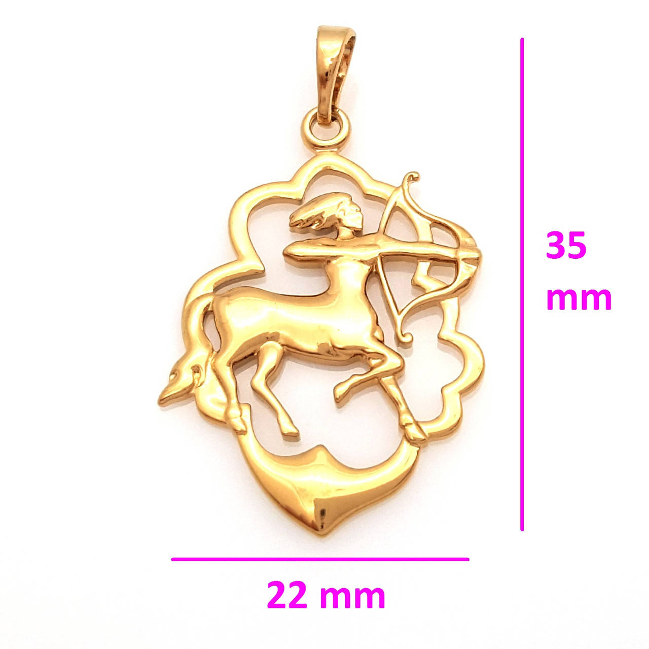 

Кулон Знак Зодиака "Стрелец", без камней, медсталь, 18К
