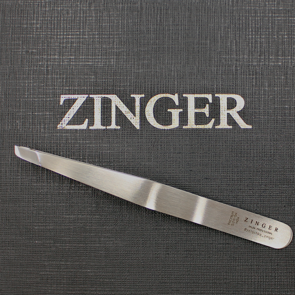 

Пинцет профессиональный Zinger Premium скошенные края ручная заточка