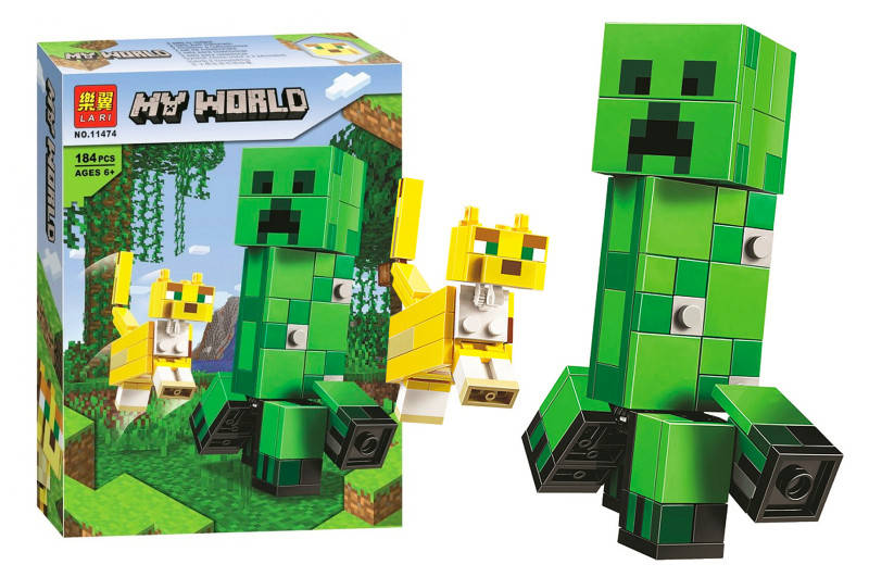 

Конструктор MINECRAFT My world 11474 Крипер и Оцелот 184 дет