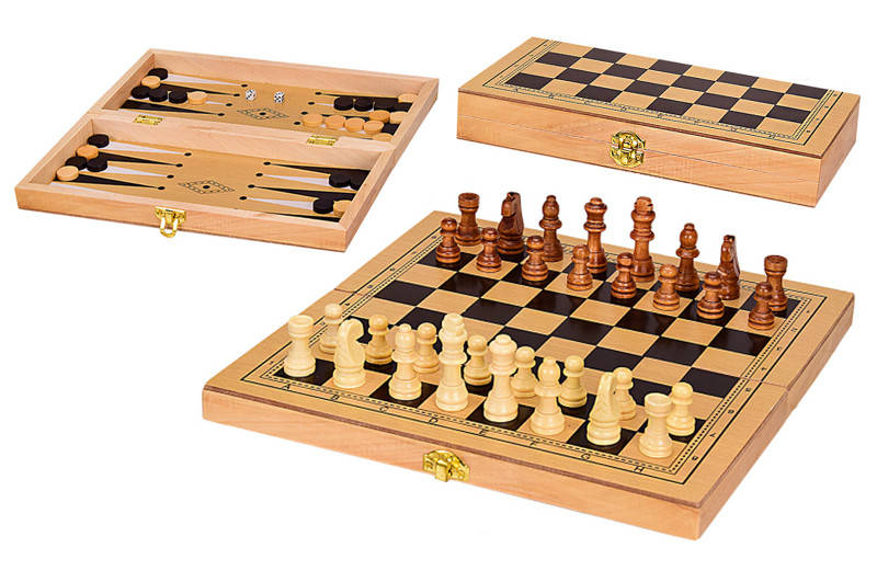 

Шахматы деревянные 3в1 S3023 (шахматы, шашки, нарды)