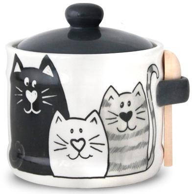 

Банка-медовница «Мурчики» 420мл керамическая с бамбуковой ложечкой