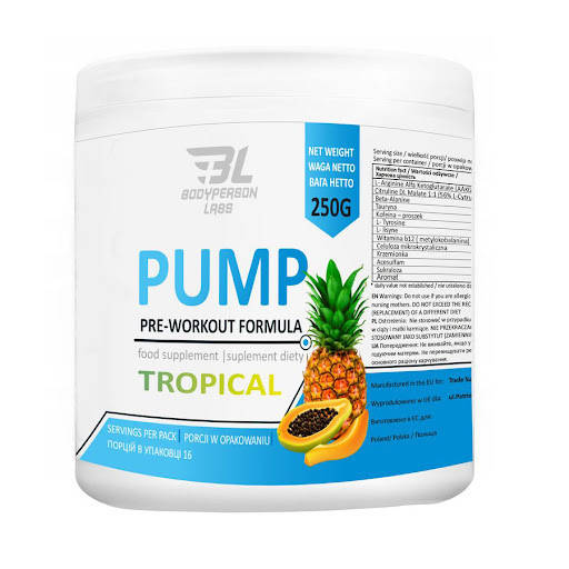 

Предтренировочный комплекс Pump Pre-Workout Formula Bodyperson Labs (Польша) 250g
