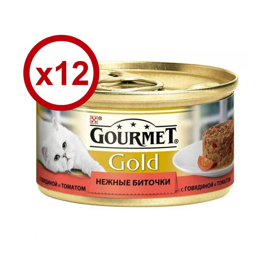 

Gourmet Gold биточки с говядиной и томатом 85г*12шт