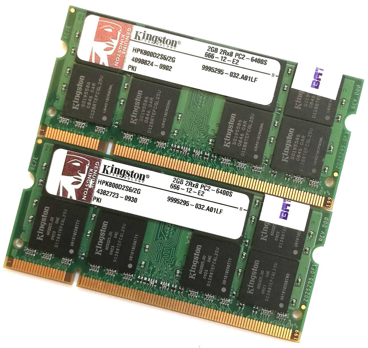 

Пара оперативной памяти для ноутбука Kingston SODIMM DDR2 4Gb (2Gb+2Gb) 800MHz 6400S CL6 (HPK800D2S6/2G) Б/У