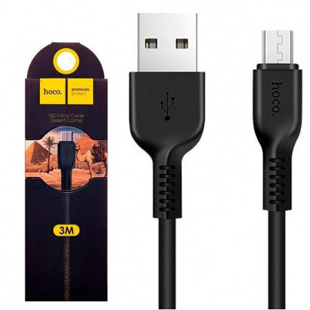 

Кабель Hoco X20 Flash Micro-USB для зарядки и синхронизации данных 3м, Черный