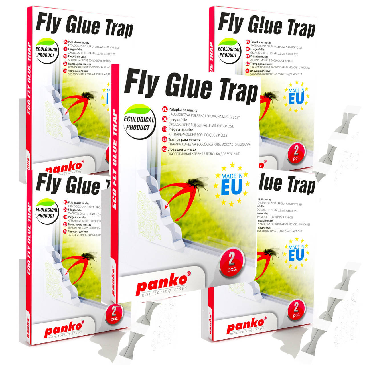 

Ловушка клеевая от мух, комаров, мошек на окно (5 x 2 шт.), Panko