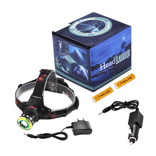 

Фонарь налобный Police T105-T6+COB (ЗУ 220V/12V, 2x18650, zoom, 4р,) Box, Красный