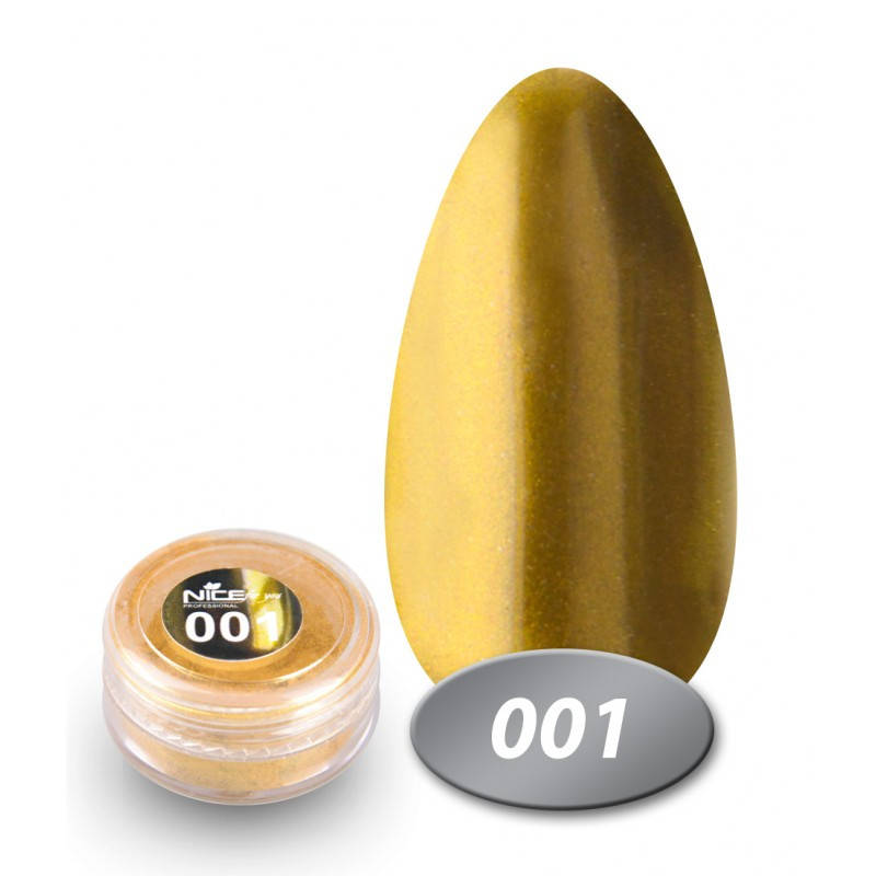 

Зеркальный пигмент Nice for you 001 золото 1 г