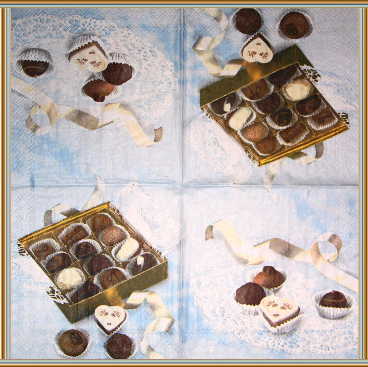 

Декупажная салфетка Конфеты 2458