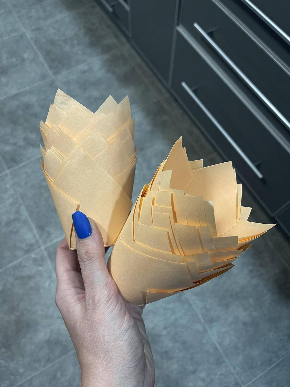 

Бумажная форма для капкейков ТЮЛЬПАН персиковые (10шт)